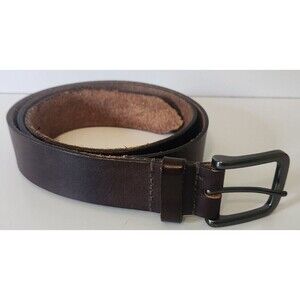 Timberland Vintage Belt XL Men 1.25 Brown Leather Logo USA *fits 36-40"